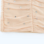 Priscille kristal midi elbise