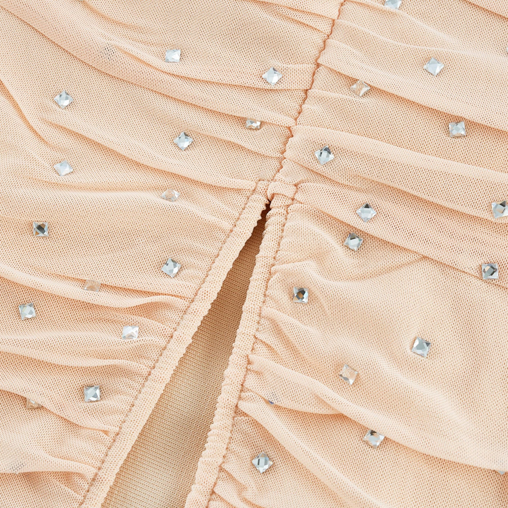 Priscille kristal midi elbise