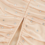 Priscille kristal midi elbise