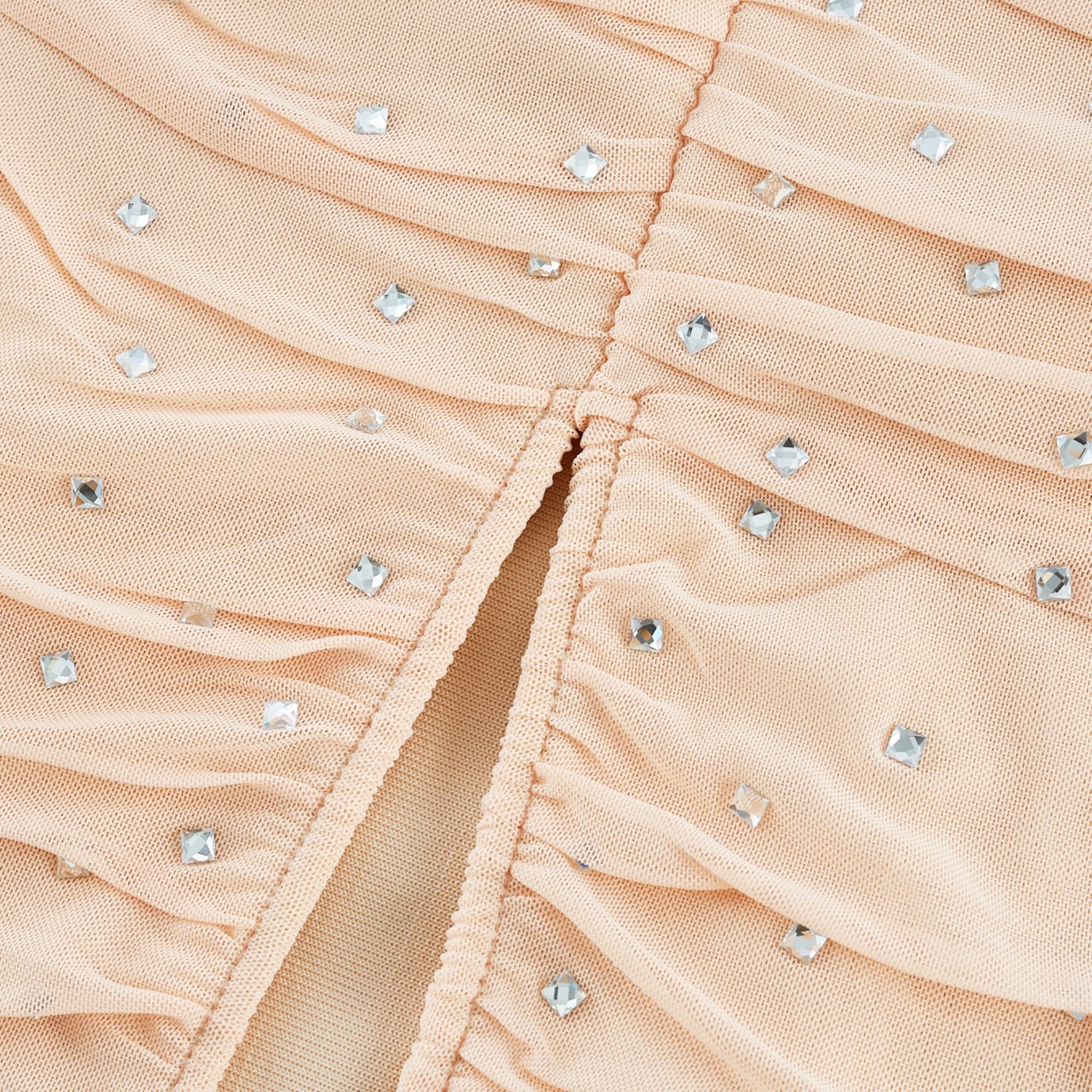 Priscille kristal midi elbise