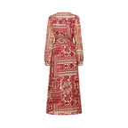 Camillera desenli midi elbise