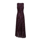 Sandrine desenli midi elbise