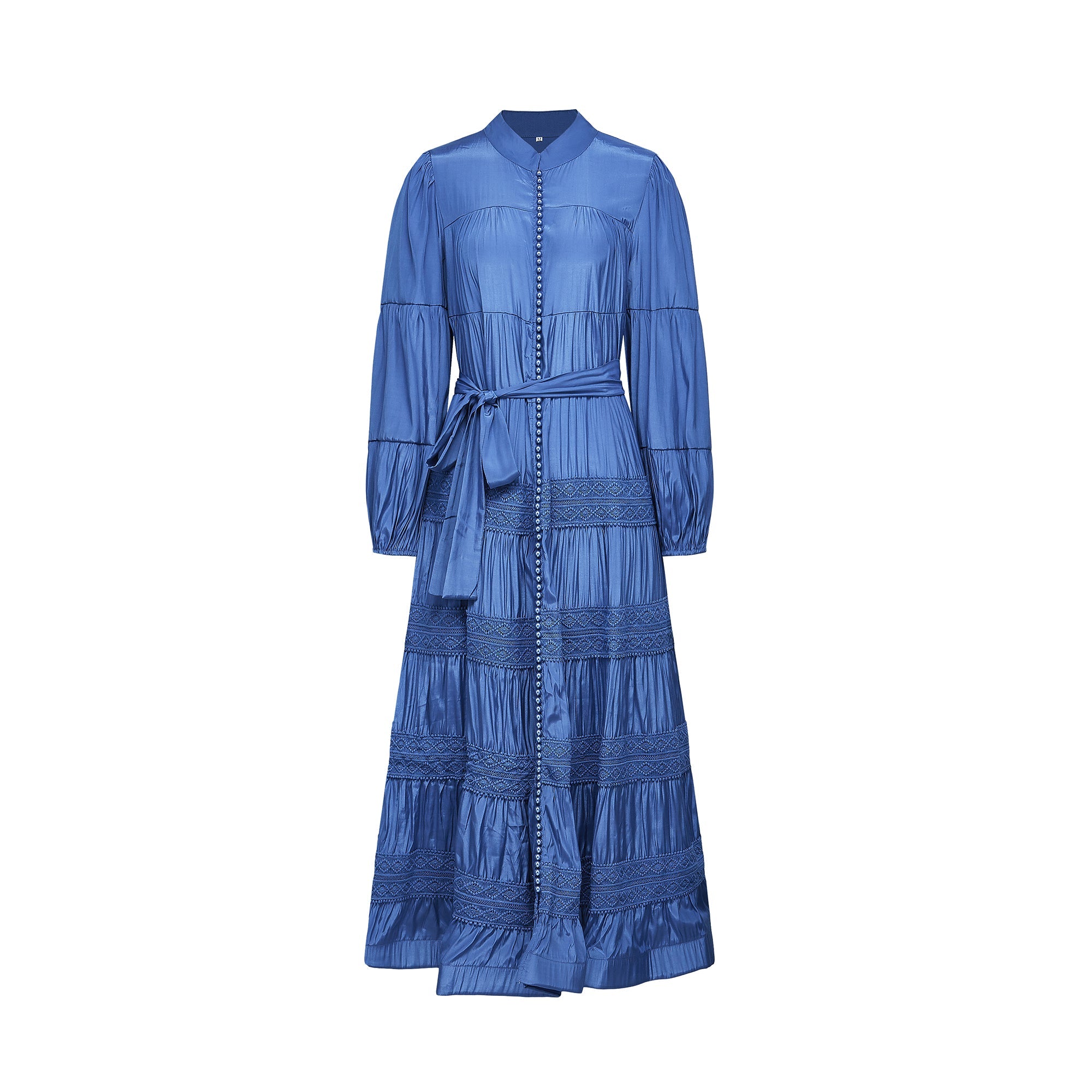 Stéphanie dantel midi elbise