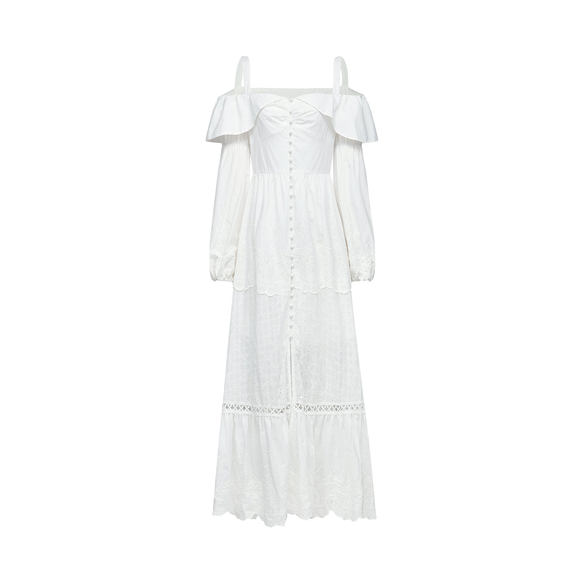 Lisette dantel midi elbise