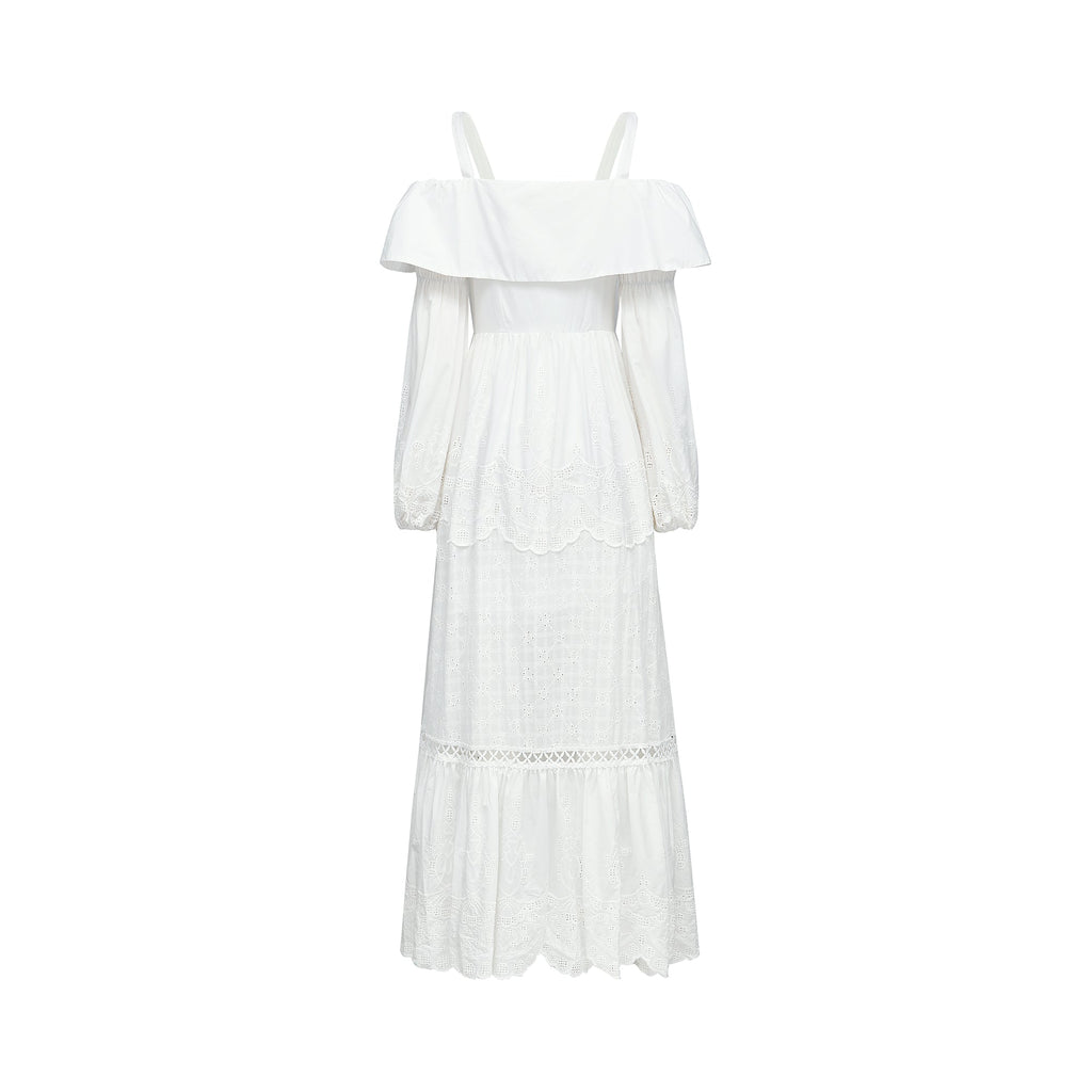 Lisette dantel midi elbise