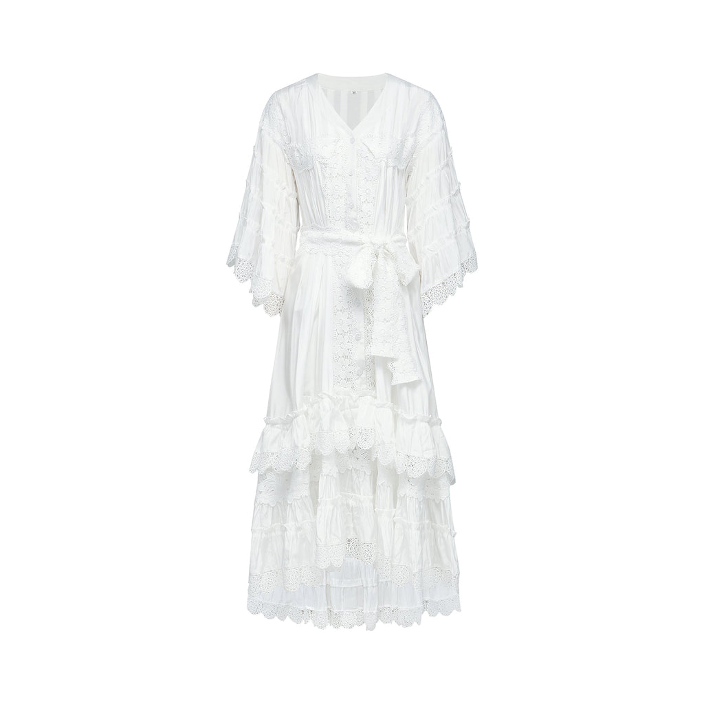 Thérèse dantel midi elbise