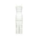 Gaëlle pile midi elbise