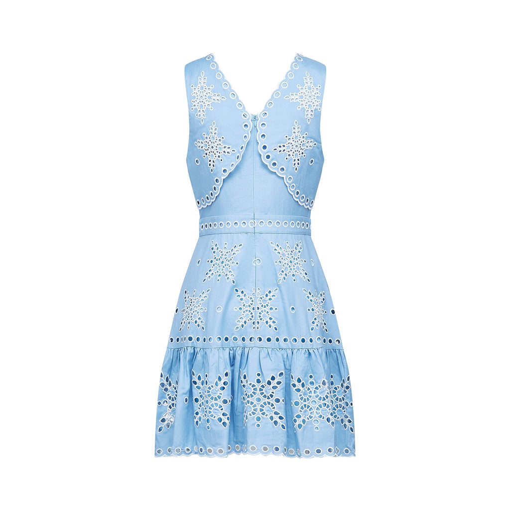 Holly broderie mini elbise