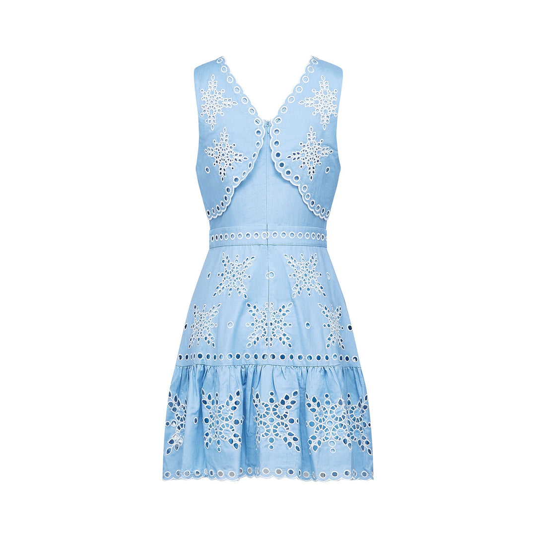 Holly broderie mini elbise
