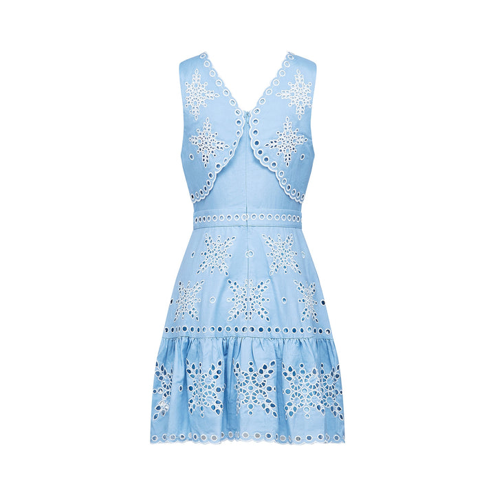 Holly broderie mini elbise