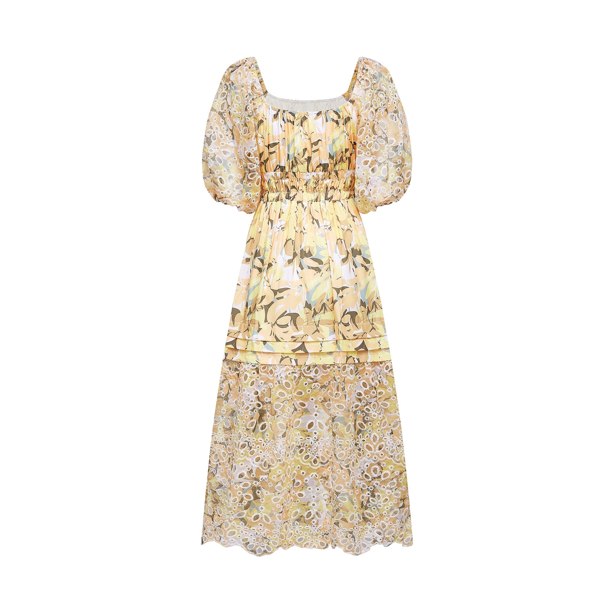 Clémence dekolte midi elbise