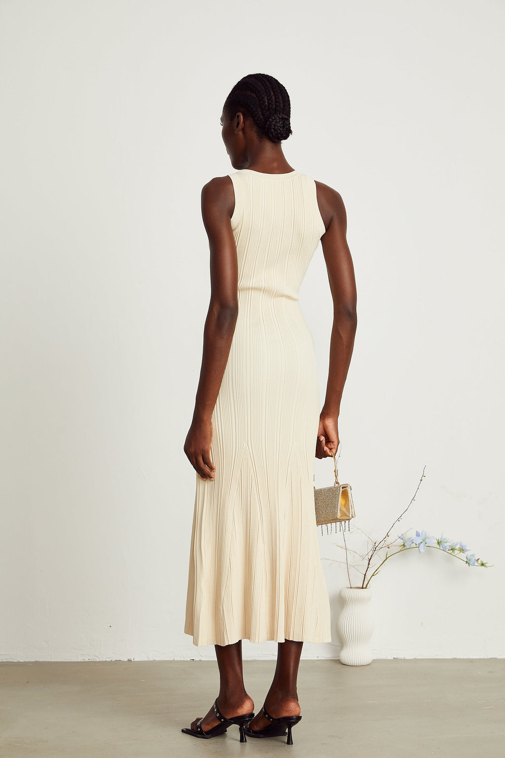 Manon örgü midi elbise