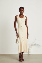 Manon örgü midi elbise