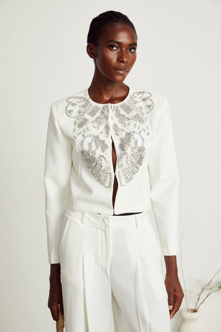 İşlemeli Ceket Ve Pantolon Seti