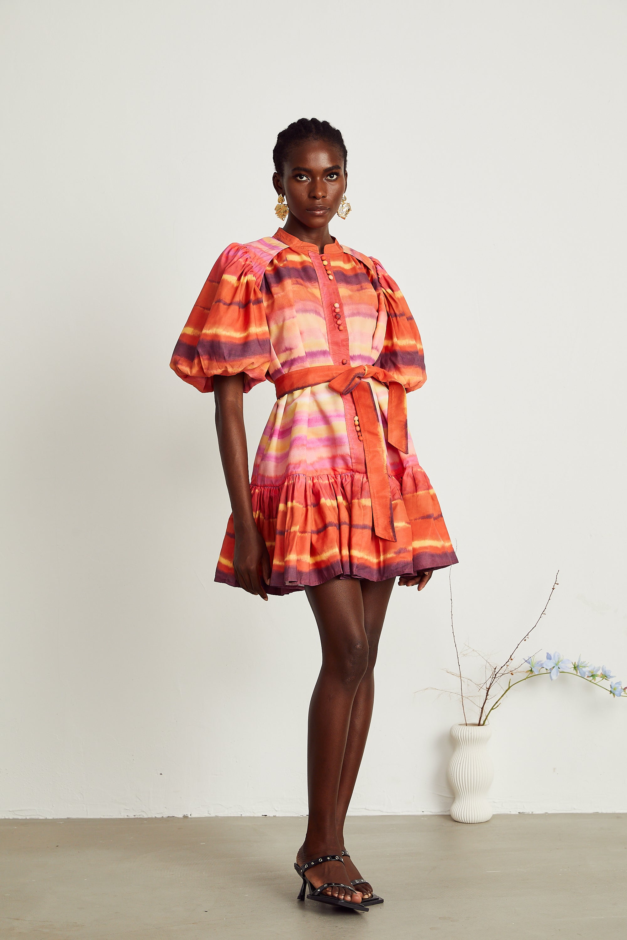 Sylvie pileli mini elbise