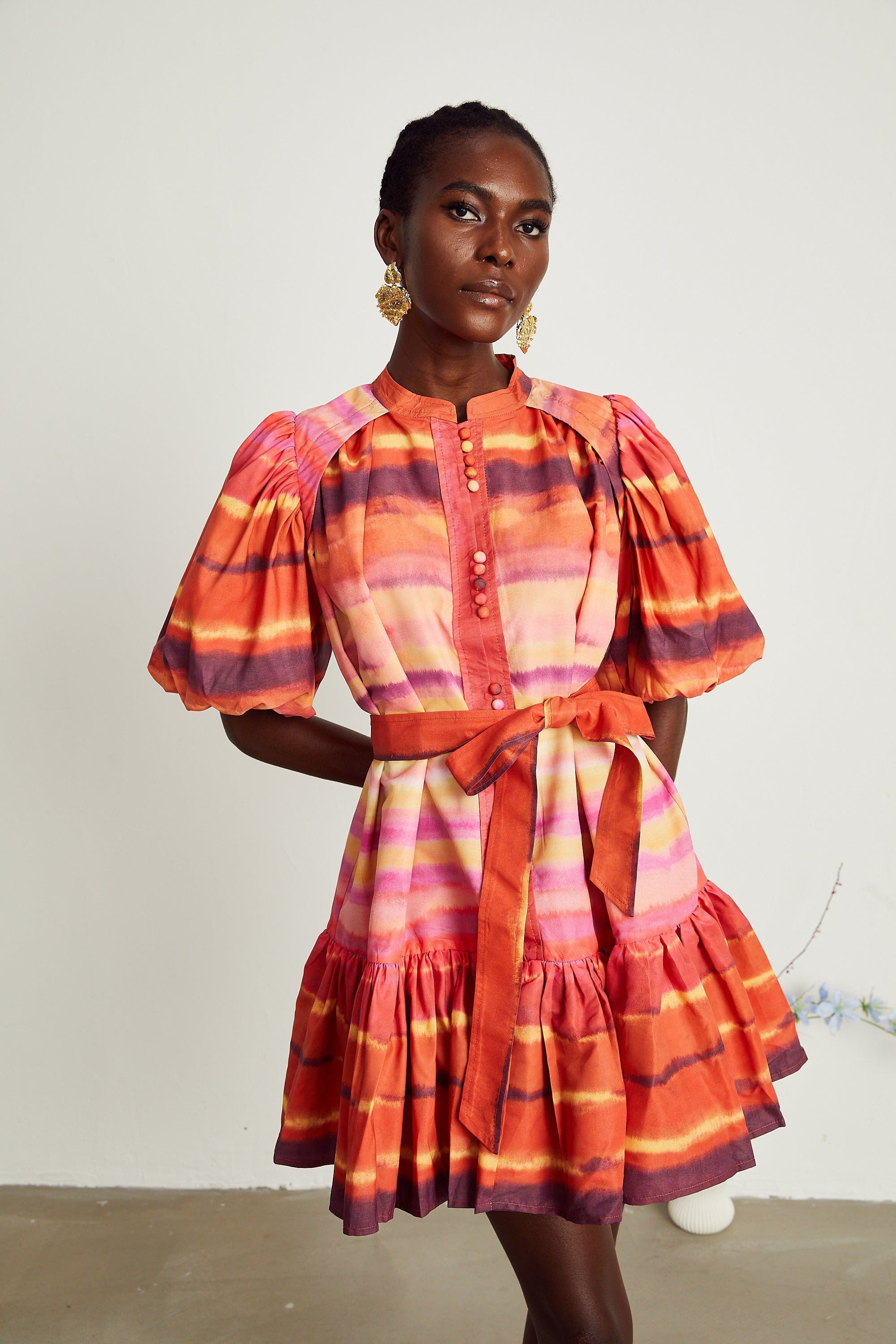 Sylvie pileli mini elbise