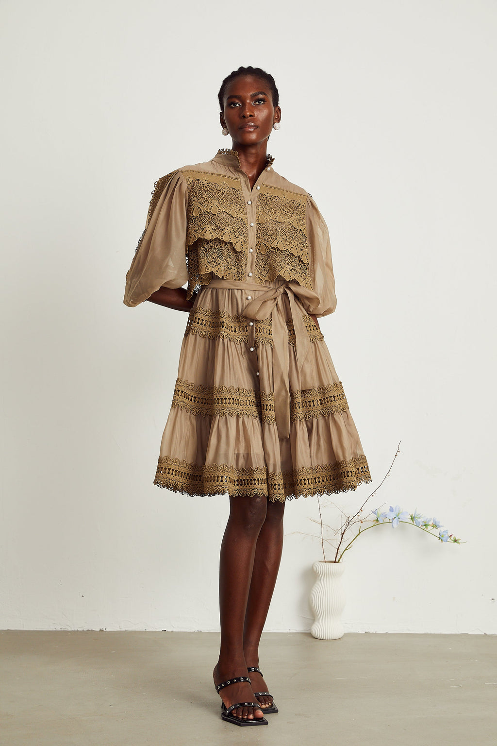 Inès katman mini elbise