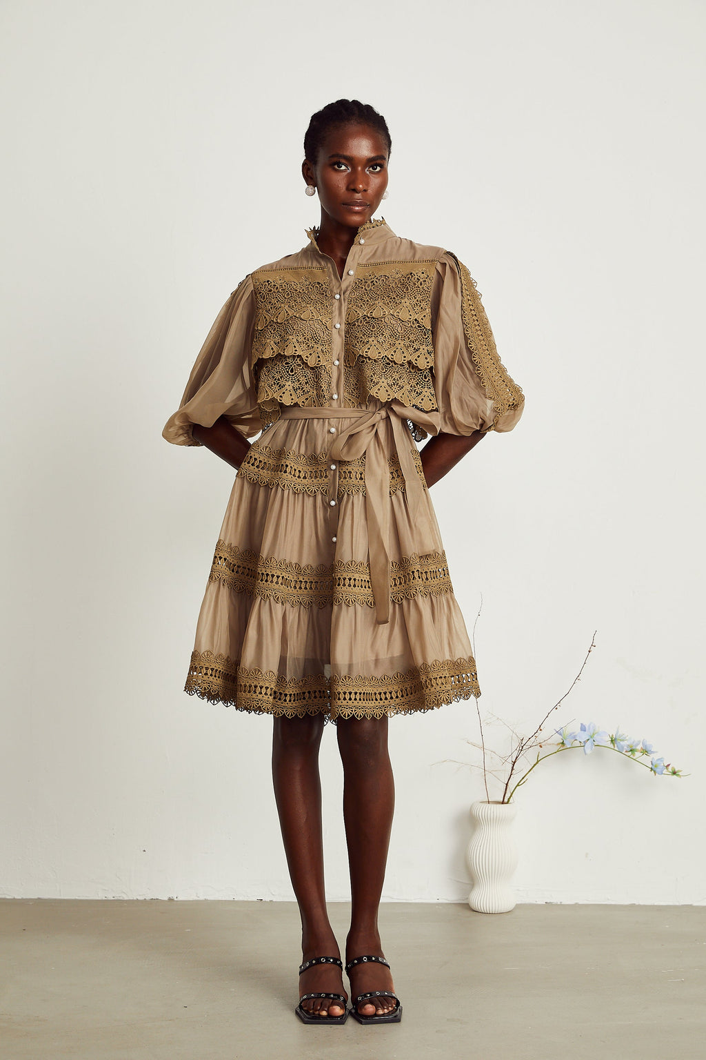 Inès katman mini elbise