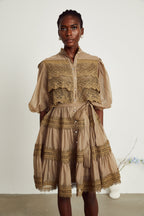 Inès katman mini elbise