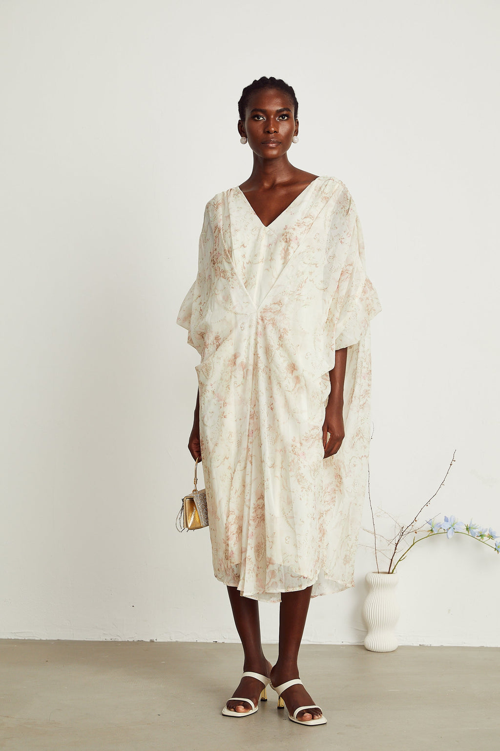 Hermine barok maksi elbise