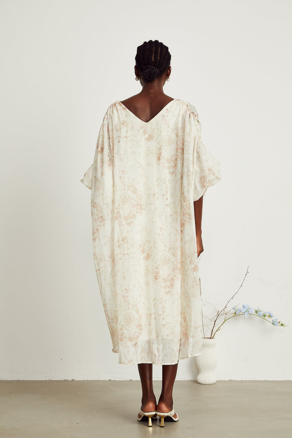 Hermine barok maksi elbise