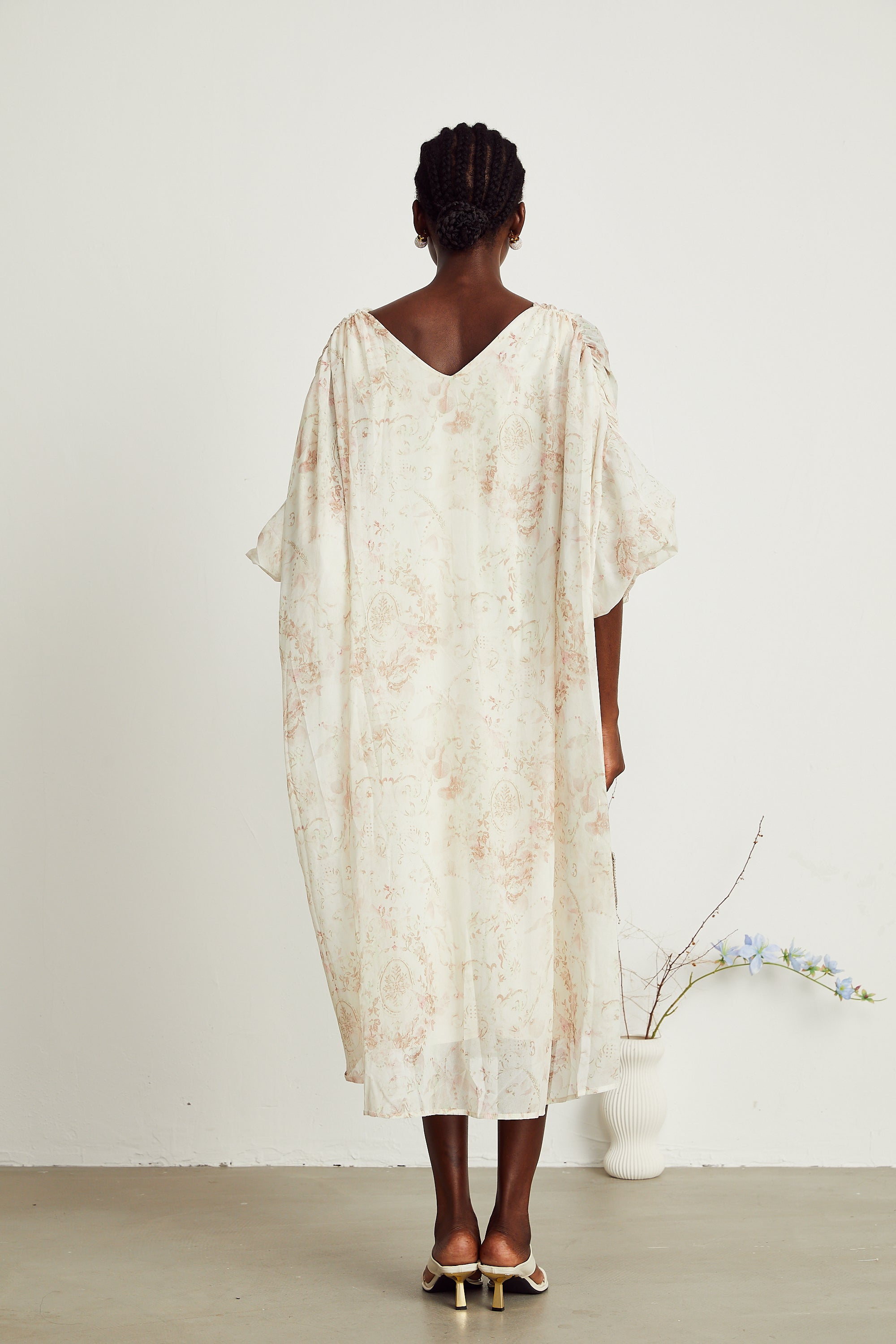 Hermine barok maksi elbise