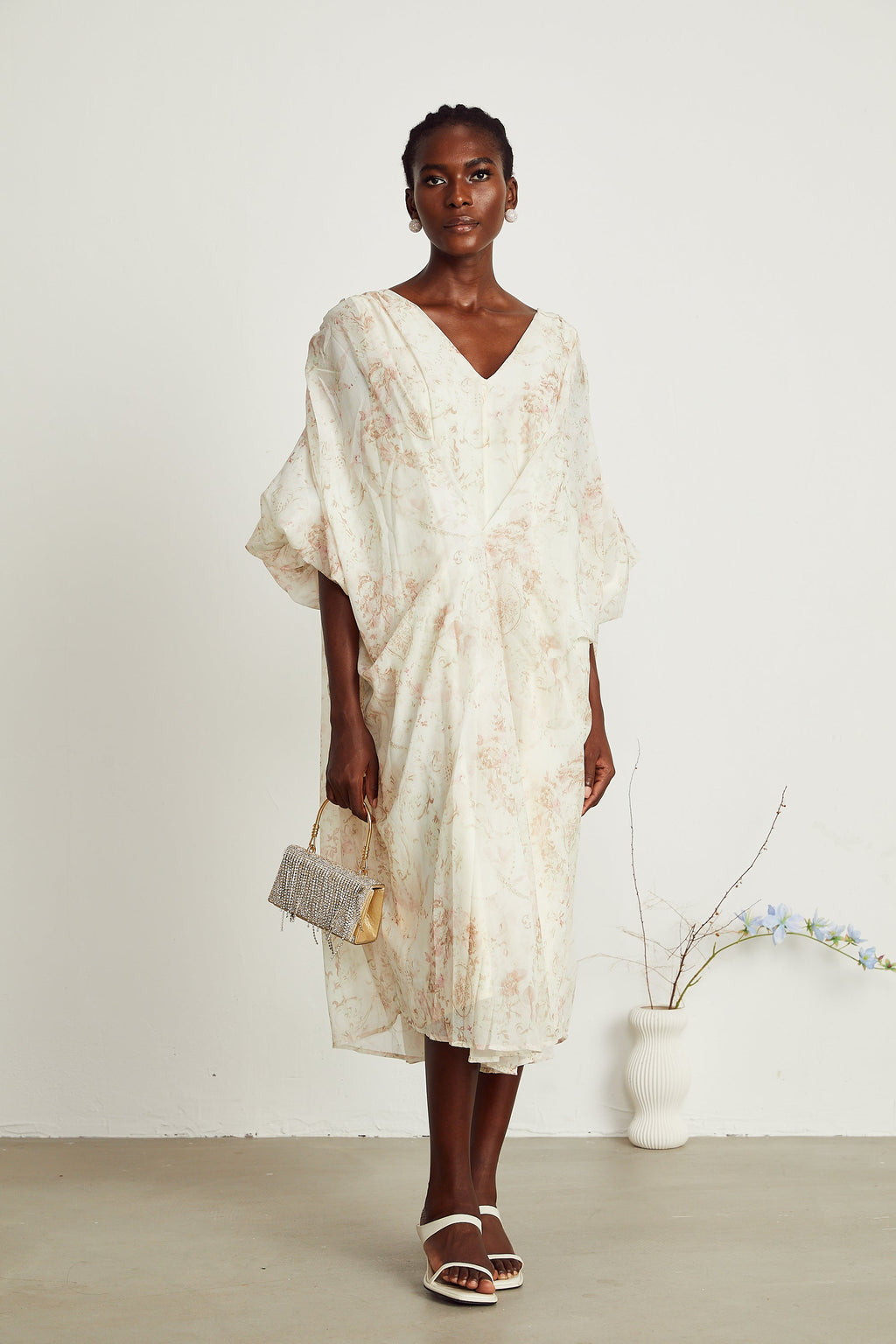 Hermine barok maksi elbise