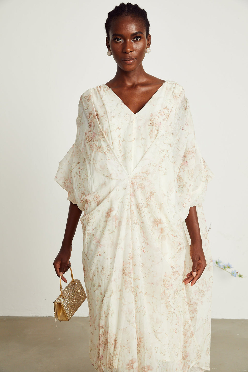 Hermine barok maksi elbise