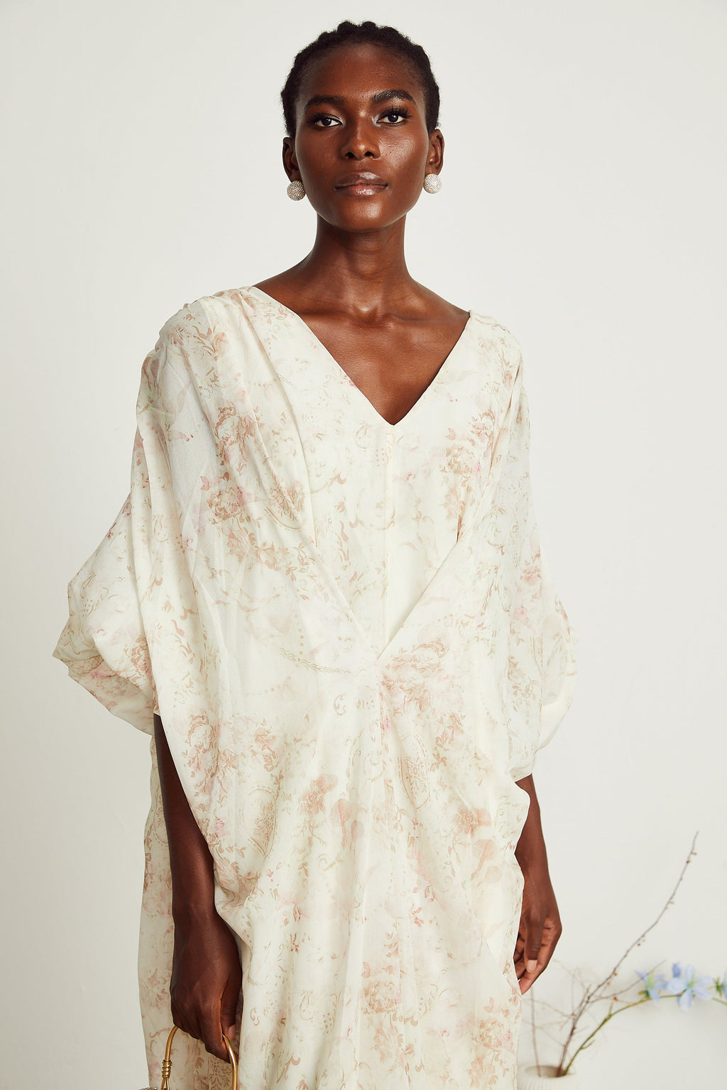 Hermine barok maksi elbise