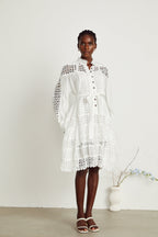 Gabriela dekolteli mini elbise