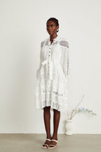 Gabriela dekolteli mini elbise