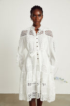 Gabriela dekolteli mini elbise