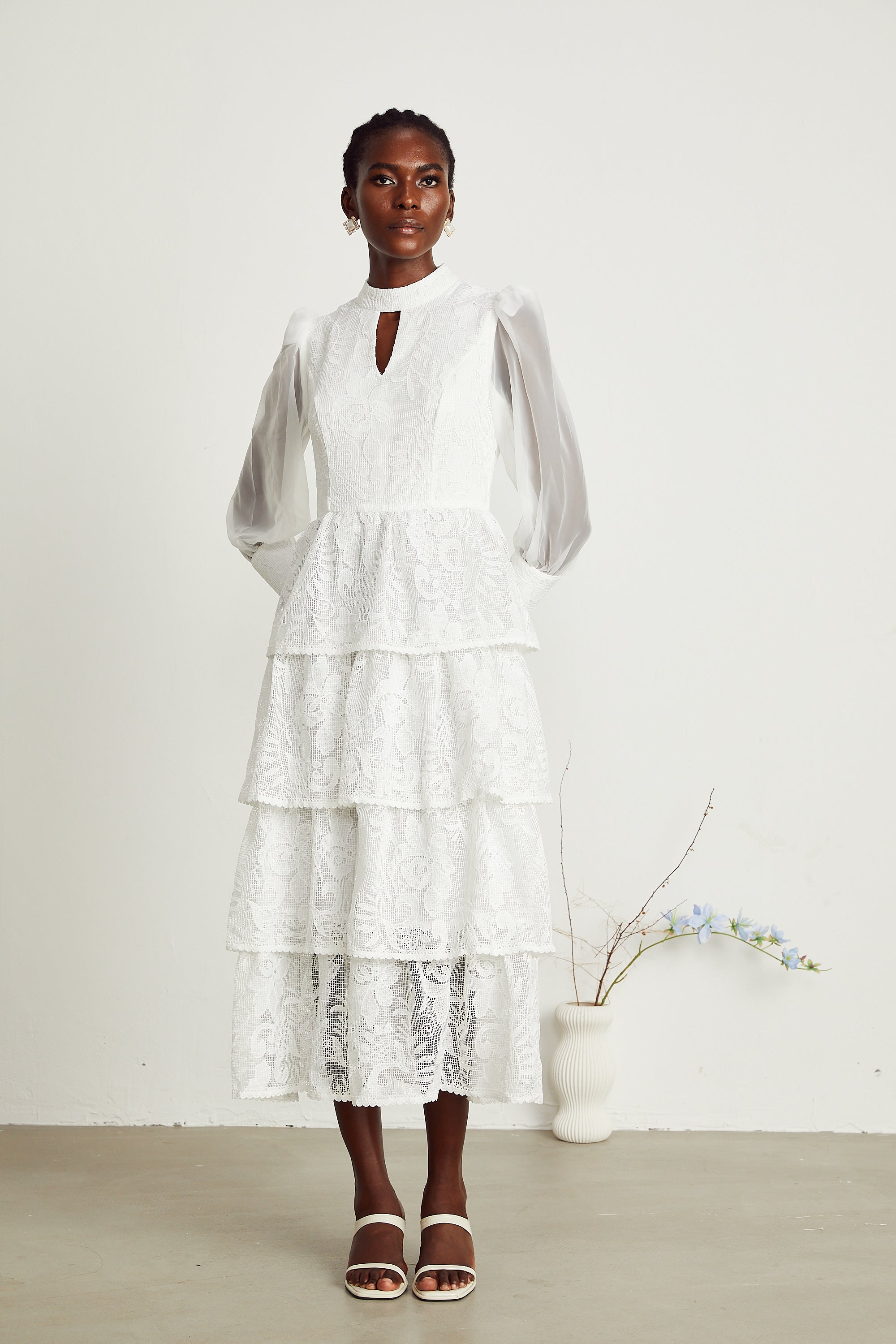 Carolina midi elbise