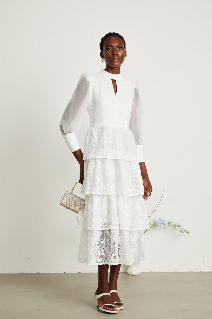 Carolina midi elbise