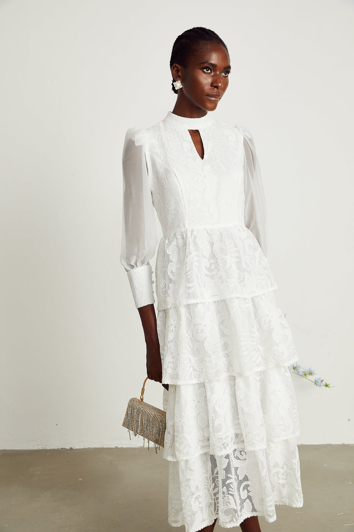 Carolina midi elbise