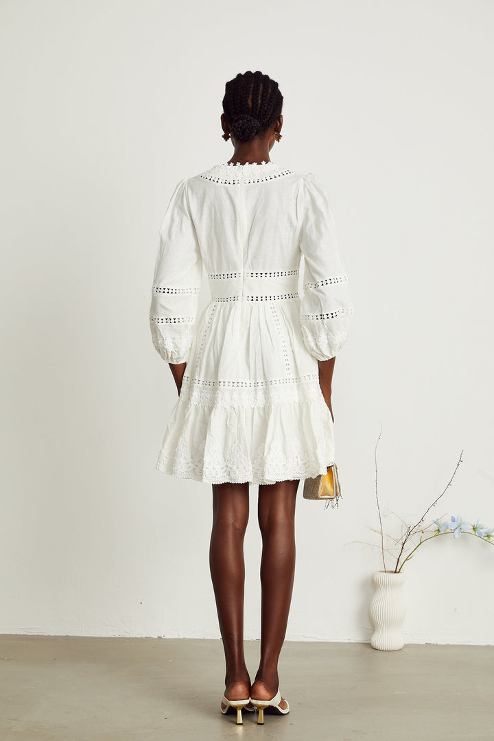 Sadie dantel mini elbise