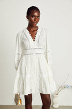 Sadie dantel mini elbise