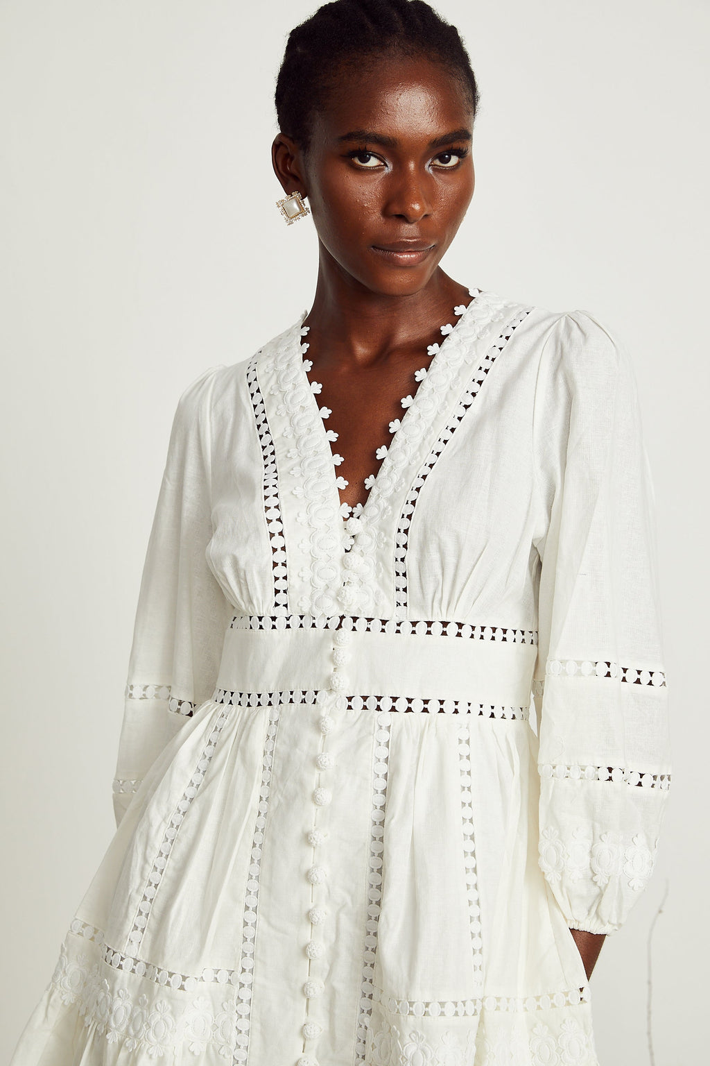 Sadie dantel mini elbise