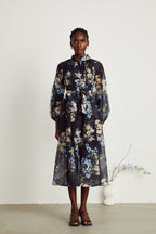 Stéphanie tül midi elbise