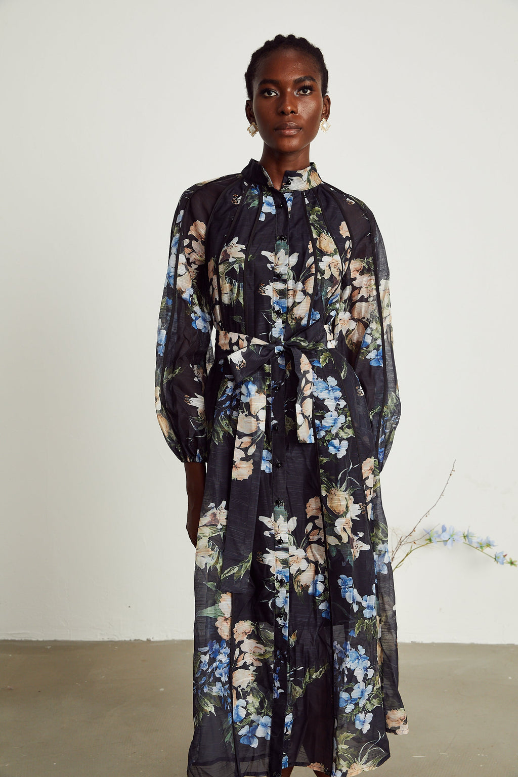 Stéphanie tül midi elbise