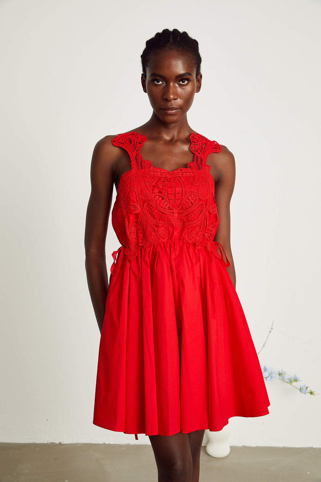 Wanda dantel mini elbise