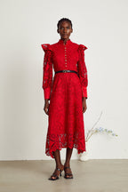 Isolde dantel maksi elbise