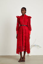 Isolde dantel maksi elbise