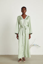 Véronique süslemeli maksi elbise