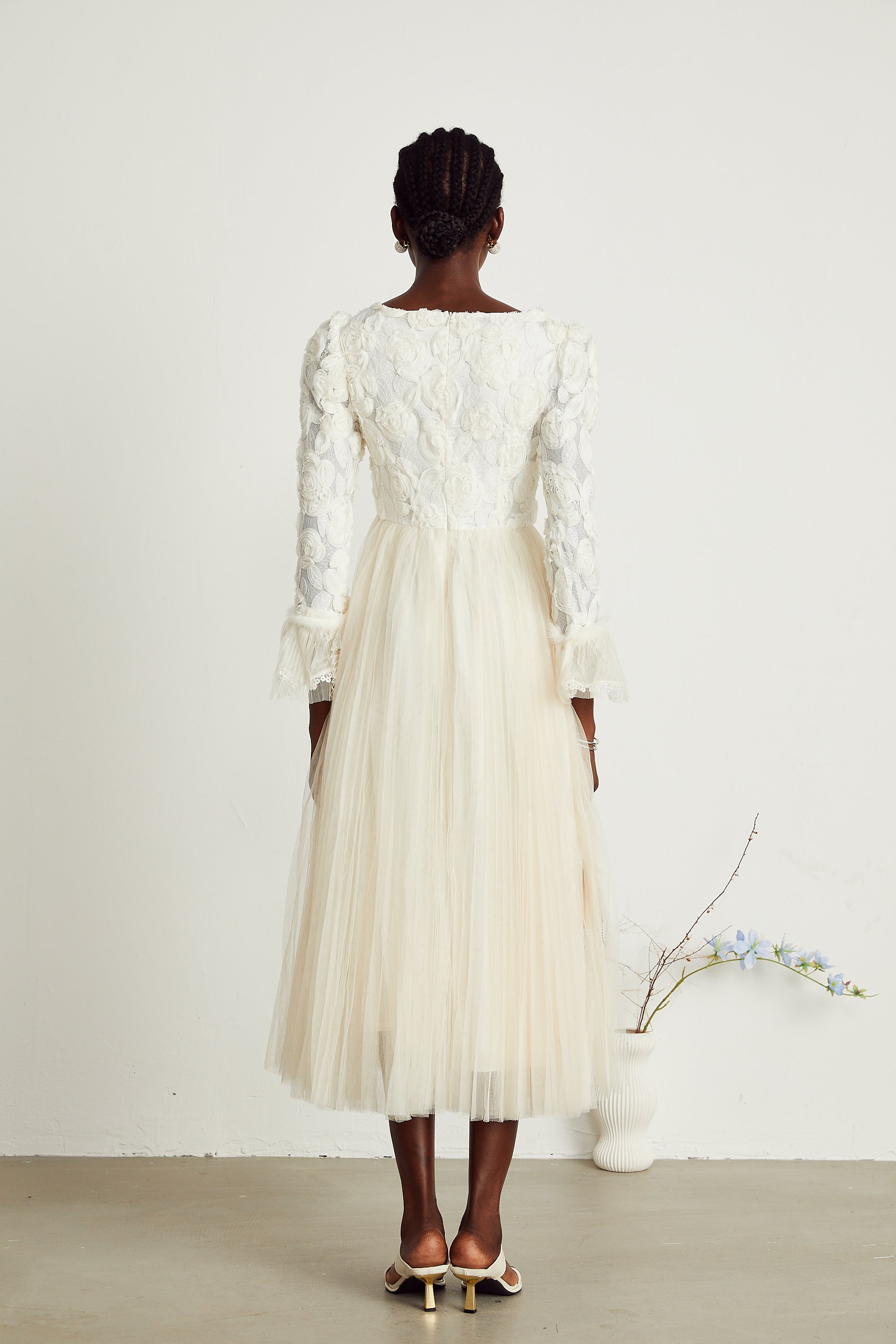 Thibaulte dantel maksi elbise