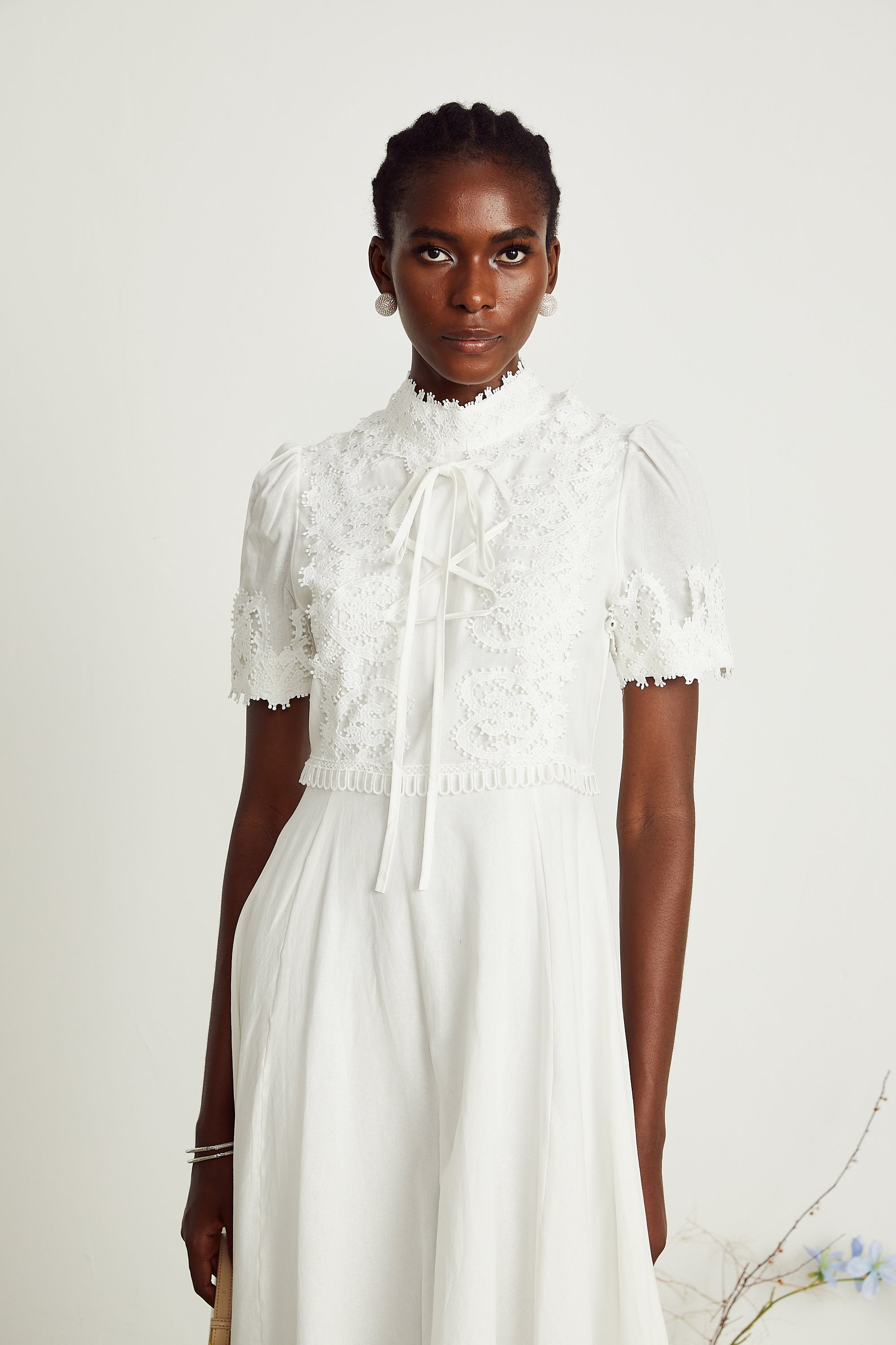 Patricia dantelli midi elbise