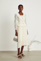 Isabelle dantel midi elbise