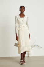 Isabelle dantel midi elbise