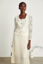 Isabelle dantel midi elbise