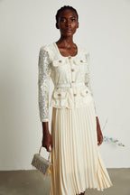 Isabelle dantel midi elbise